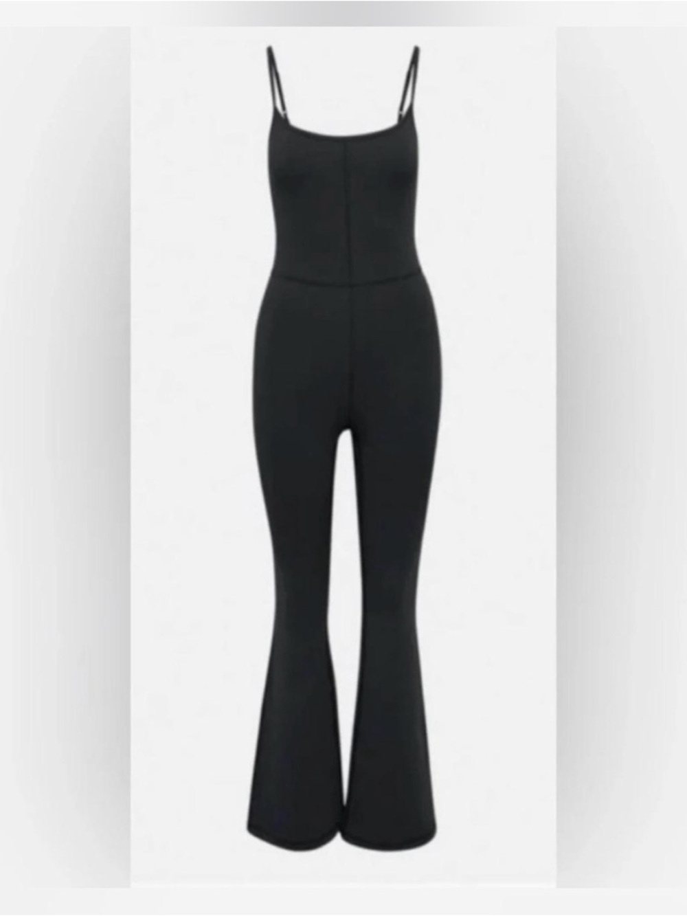 ARITZIA WILFRED FREE Black Divinity Jumpsuit Kick Flare Stretch Unitard